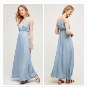 chambray maxi dress